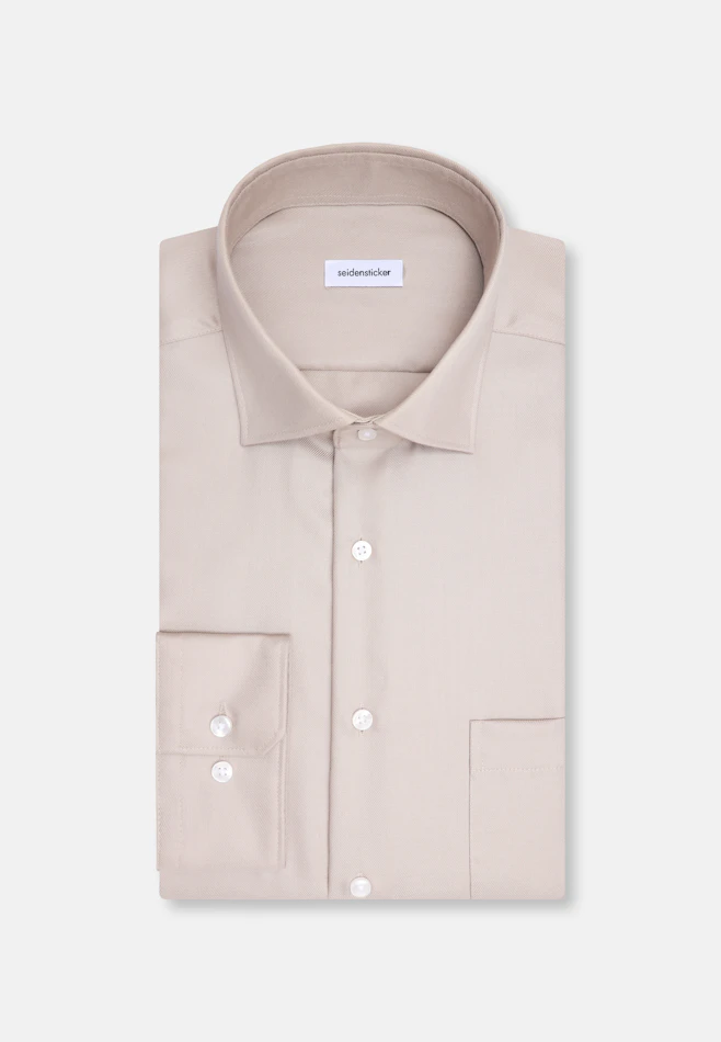 Regular Business Hemd Uni in Beige | Seidensticker Onlineshop