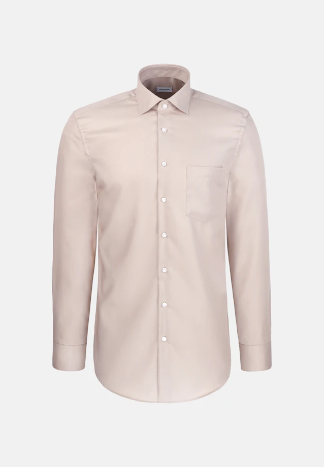 Regular Business Hemd Uni in Beige |  Seidensticker Onlineshop