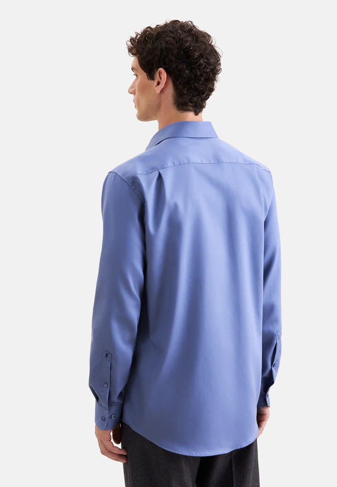 Regular Business shirt Uni in Mittelblau | Seidensticker online shop