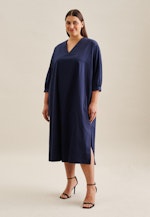 Curvy V-Neck Kleid Regular in Dunkelblau |  Seidensticker Onlineshop