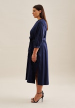 Curvy V-Neck Kleid Regular in Dunkelblau |  Seidensticker Onlineshop