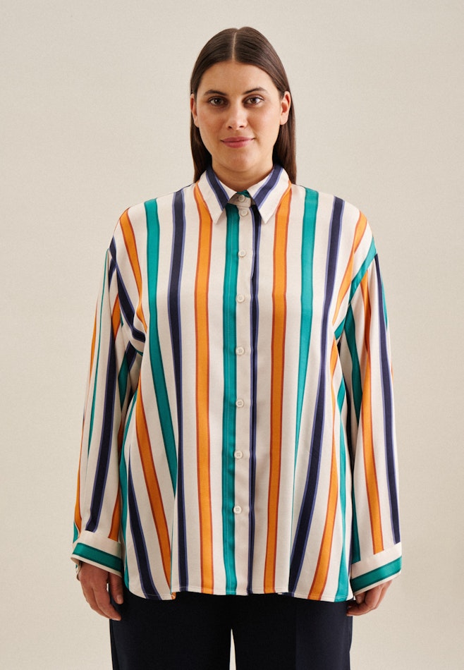 Grande taille Collar Long Blouse in Ecru | Seidensticker online shop
