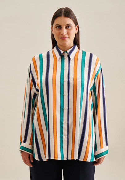 Longbluse Streifen in Ecru |  Seidensticker Onlineshop