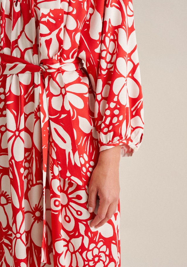 Rundhals Kleid Regular in Rot |  Seidensticker Onlineshop