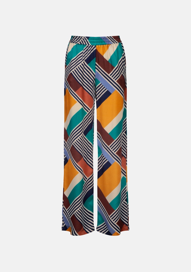 Regular Hose Geometrische Muster in Dunkelblau | Seidensticker Onlineshop