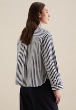 Twill Shirtblouse in Donkerblauw |  Seidensticker Onlineshop