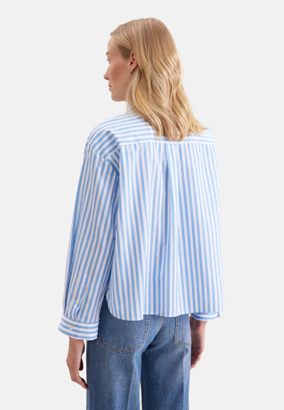 Oversized Boxy Shirt Blouse in Medium Blue |  Seidensticker Onlineshop