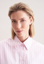Oversized Hemdbluse in Boxy Länge aus Baumwoll Twill in Rosa/Pink |  Seidensticker Onlineshop