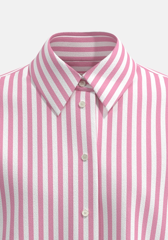 Oversized Hemdbluse in Boxy Länge aus Baumwoll Twill in Rosa/Pink | Seidensticker Onlineshop