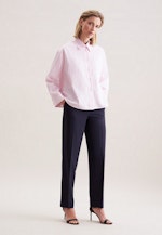 Oversized Hemdbluse in Boxy Länge aus Baumwoll Twill in Rosa/Pink |  Seidensticker Onlineshop
