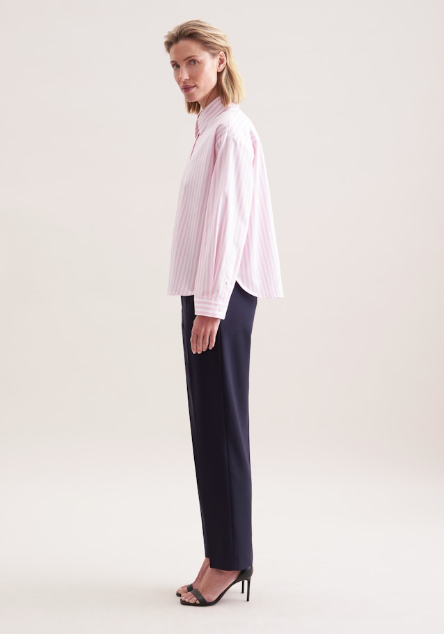 Oversized Hemdbluse in Boxy Länge aus Baumwoll Twill in Rosa/Pink | Seidensticker Onlineshop