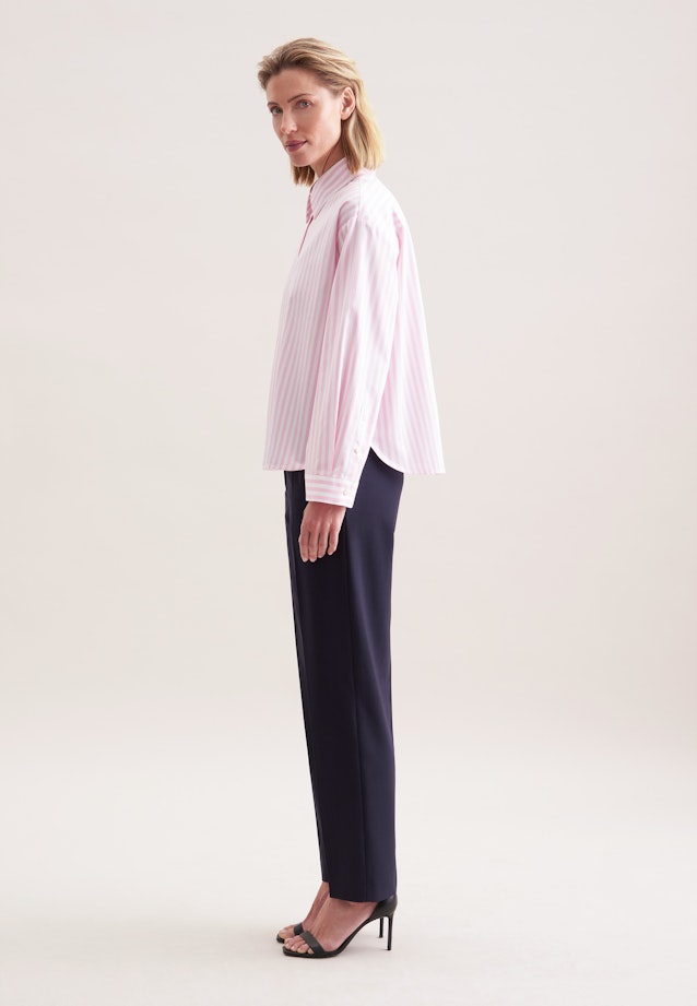 Oversized Hemdbluse in Boxy Länge aus Baumwoll Twill in Rosa/Pink |  Seidensticker Onlineshop