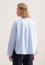 Oversized Hemdbluse in Boxy Länge aus Baumwoll Twill in Mittelblau |  Seidensticker Onlineshop