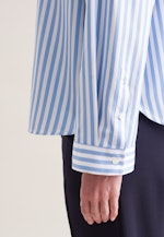 Oversized Hemdbluse in Boxy Länge aus Baumwoll Twill in Mittelblau |  Seidensticker Onlineshop