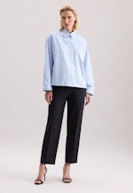 Oversized Hemdbluse in Boxy Länge aus Baumwoll Twill in Mittelblau |  Seidensticker Onlineshop