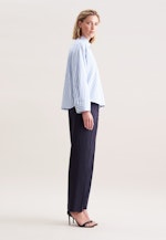 Oversized Hemdbluse in Boxy Länge aus Baumwoll Twill in Mittelblau |  Seidensticker Onlineshop