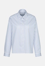 Oversized Hemdbluse in Boxy Länge aus Baumwoll Twill in Mittelblau |  Seidensticker Onlineshop