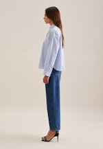 Twill Shirtblouse in Middelmatig Blauw |  Seidensticker Onlineshop