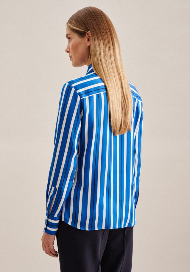 Long sleeve Shirt Blouse in Medium Blue | Seidensticker Onlineshop