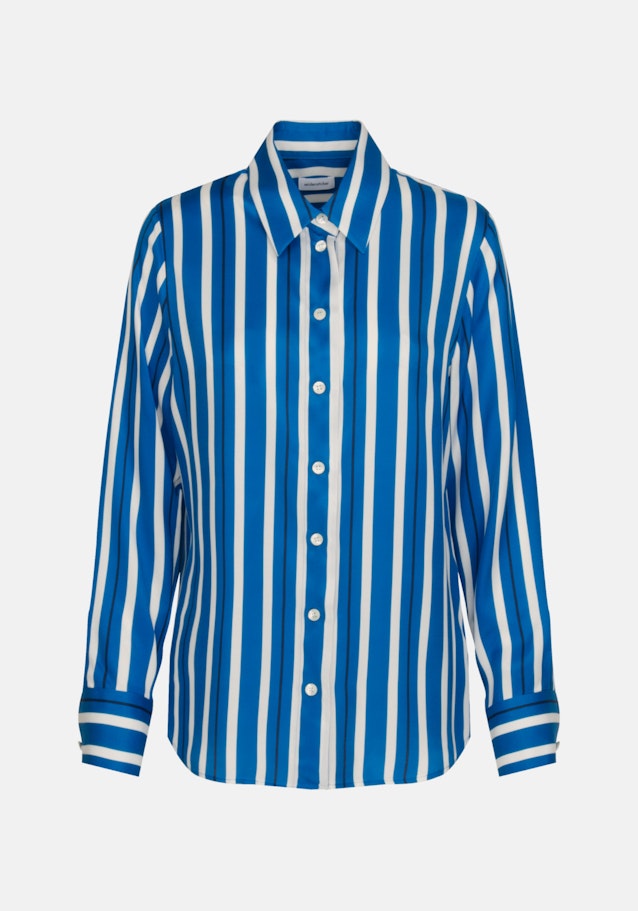 Long sleeve Shirt Blouse in Medium Blue |  Seidensticker Onlineshop