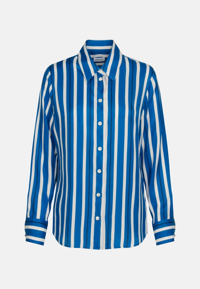 Long sleeve Shirt Blouse in Medium Blue |  Seidensticker Onlineshop