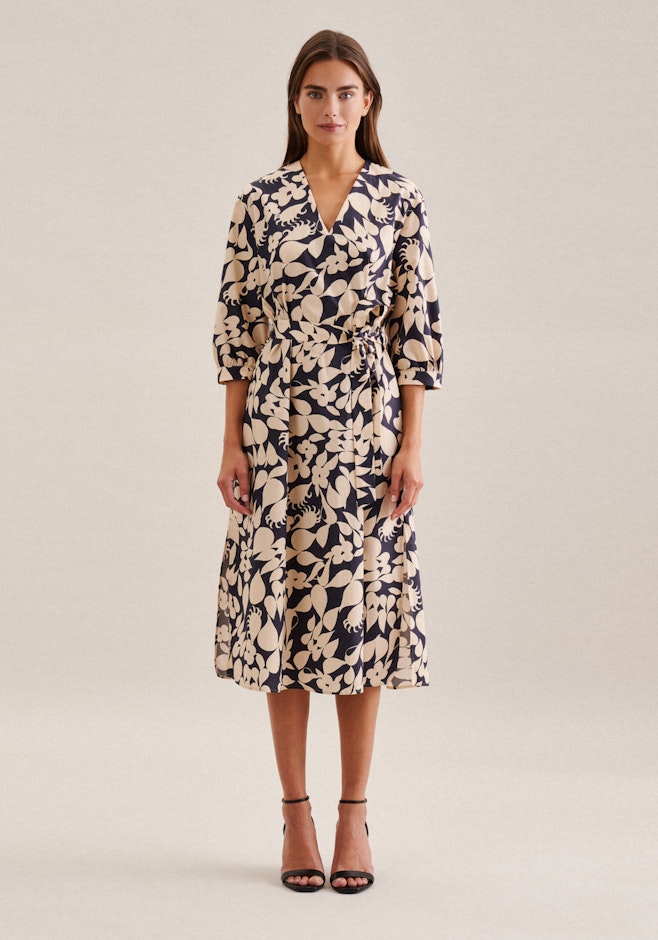 Kleid Blätter in Dunkelblau | Seidensticker Onlineshop