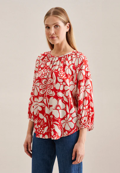 Shirt Blouse Floral in Red |  Seidensticker Onlineshop