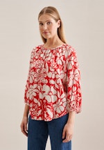 3/4-Arm Satin Shirtbluse in Rot |  Seidensticker Onlineshop