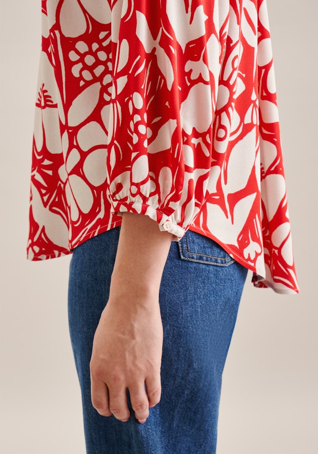 3/4-Arm Satin Shirtbluse in Rot |  Seidensticker Onlineshop