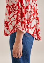 3/4-Arm Satin Shirtbluse in Rot |  Seidensticker Onlineshop