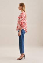 3/4-Arm Satin Shirtbluse in Rot |  Seidensticker Onlineshop