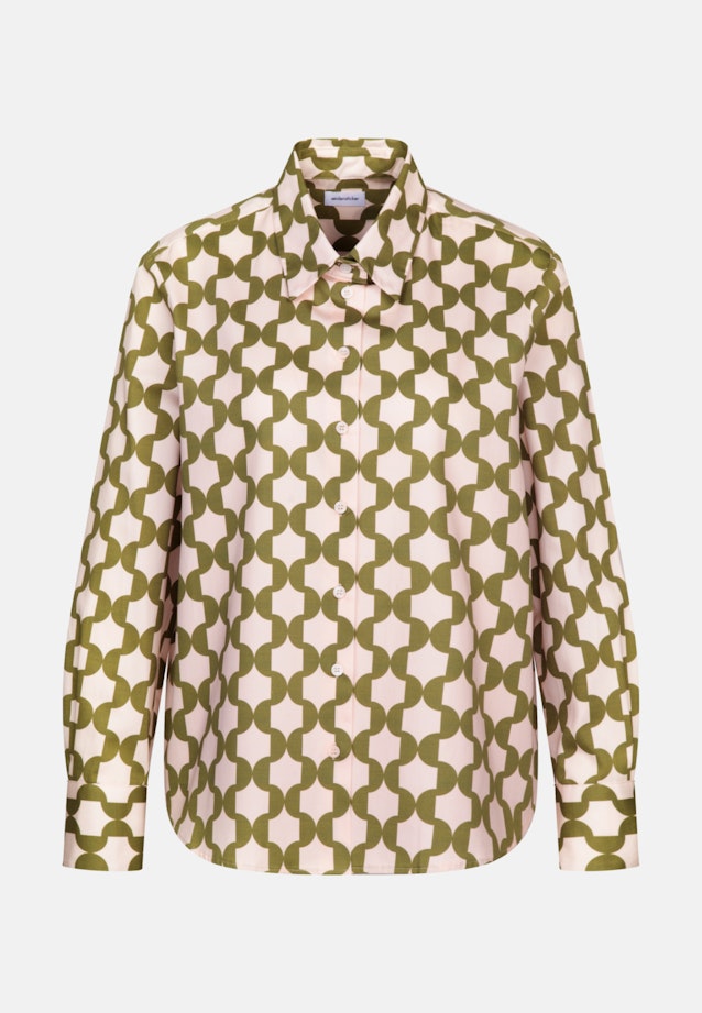 Long sleeve Satin Shirt Blouse in Green |  Seidensticker Onlineshop