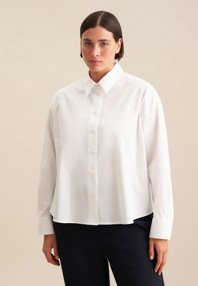 Shirt Blouse Uni in White |  Seidensticker Onlineshop