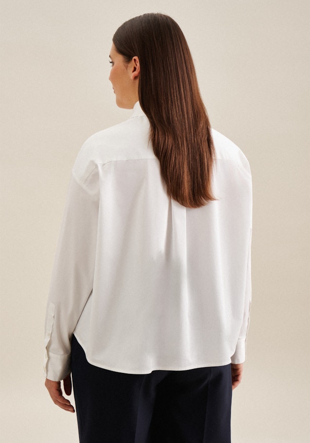 Grande taille Collar Shirt Blouse in White | Seidensticker Onlineshop