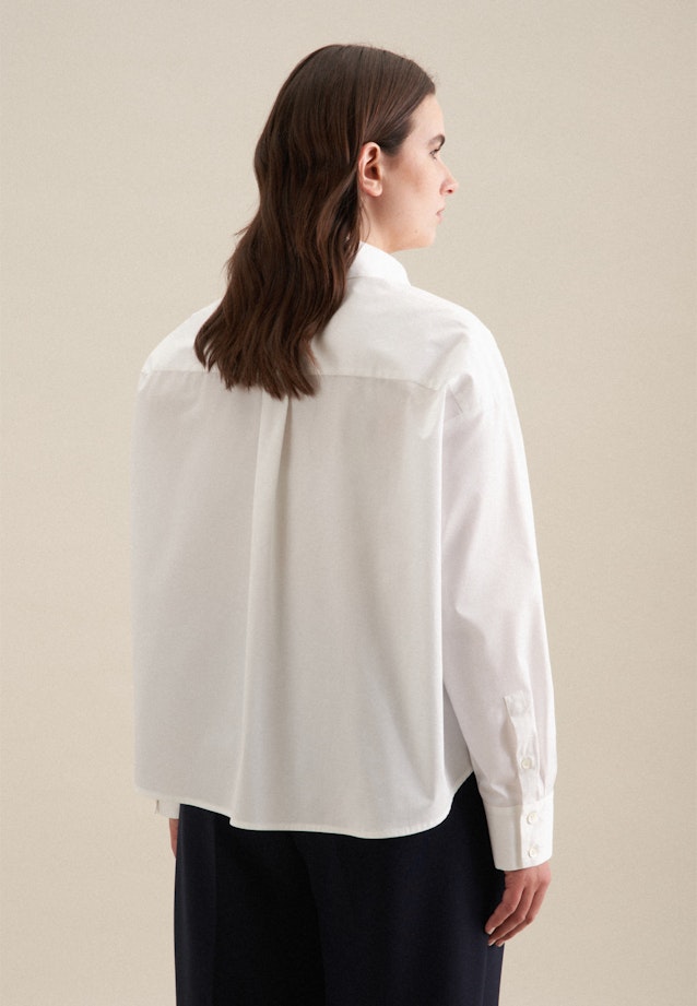 Grande taille Collar Shirt Blouse in White | Seidensticker Onlineshop