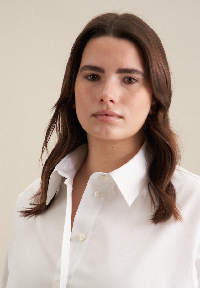 Grande taille Collar Shirt Blouse in White |  Seidensticker Onlineshop