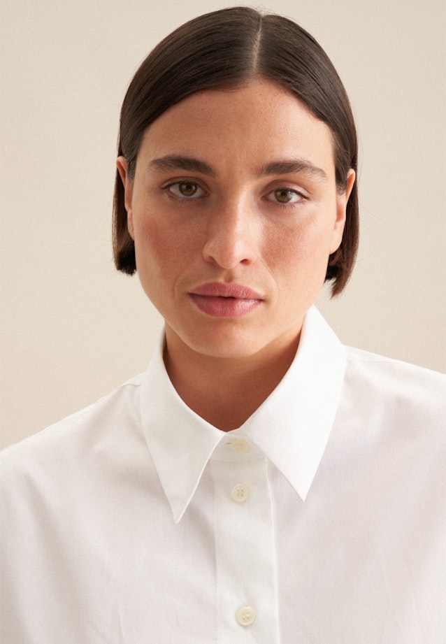 Grande taille Collar Shirt Blouse in White |  Seidensticker Onlineshop