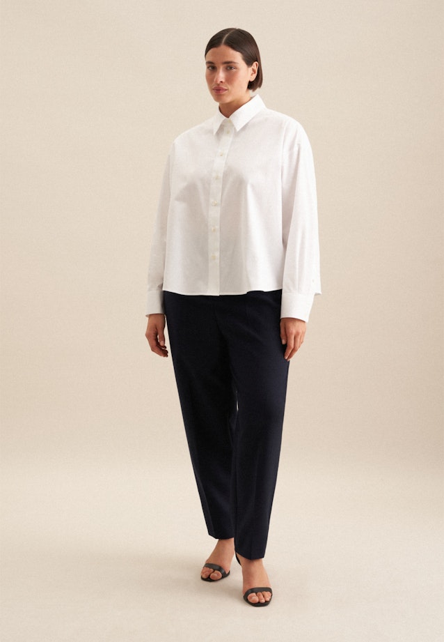 Grande taille Collar Shirt Blouse in White |  Seidensticker Onlineshop