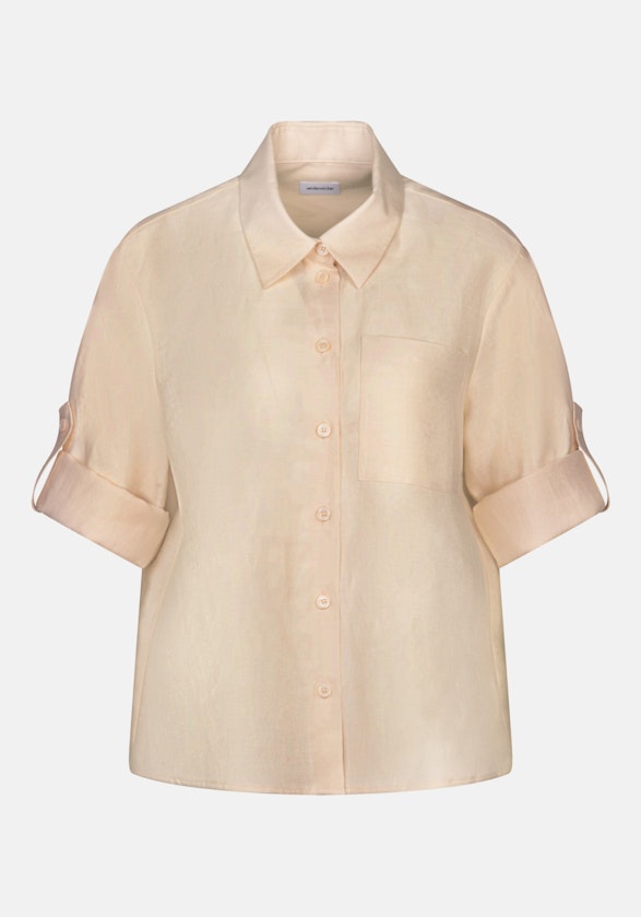 Long sleeve Crepe Shirt Blouse in Ecru |  Seidensticker Onlineshop