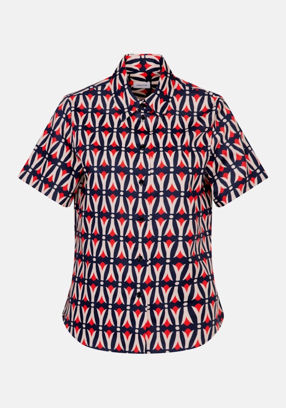 Regular Hemdbluse Geometrische Muster in Dunkelblau | Seidensticker Onlineshop