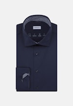 Chemise performance Slim Twill (sergé) Col Kent in Bleu Foncé |  Seidensticker Onlineshop