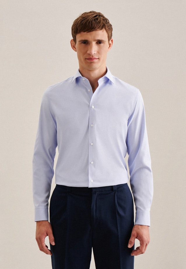 Slim Chemise Performance Uni in Bleu Clair |  Seidensticker Onlineshop