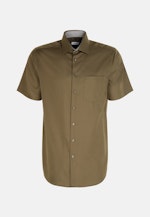 Non-iron Twill Short sleeve Business Shirt in Regular with Kent-Collar in Green |  Seidensticker Onlineshop