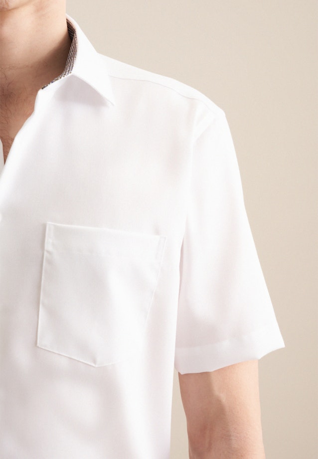 Non-iron Twill Short sleeve Business Shirt in Regular with Kent-Collar in White |  Seidensticker Onlineshop