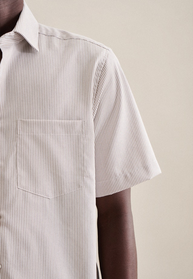 Regular Business Hemd Streifen in Braun |  Seidensticker Onlineshop