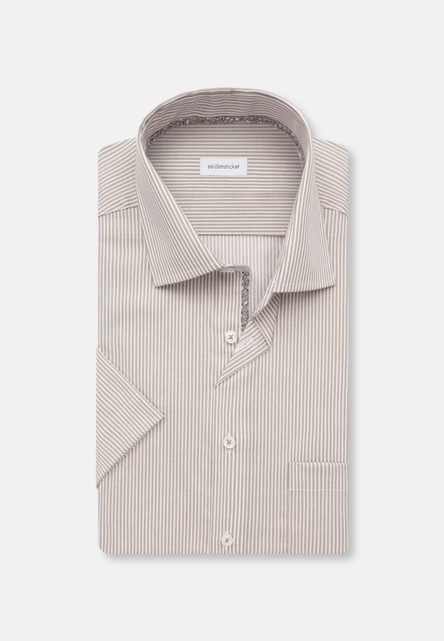 Regular Business Hemd Streifen in Braun |  Seidensticker Onlineshop