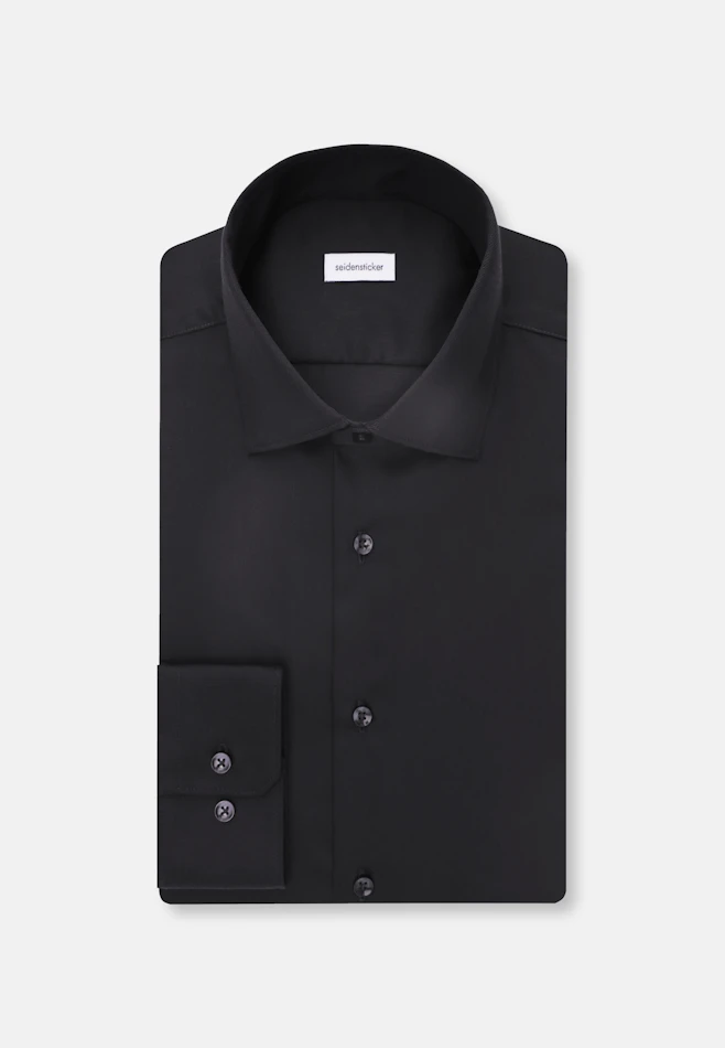 Slim Business shirt Uni in Schwarz | Seidensticker online shop