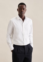 Non-iron Twill Business shirt in Slim with Kent-Collar in White |  Seidensticker Onlineshop