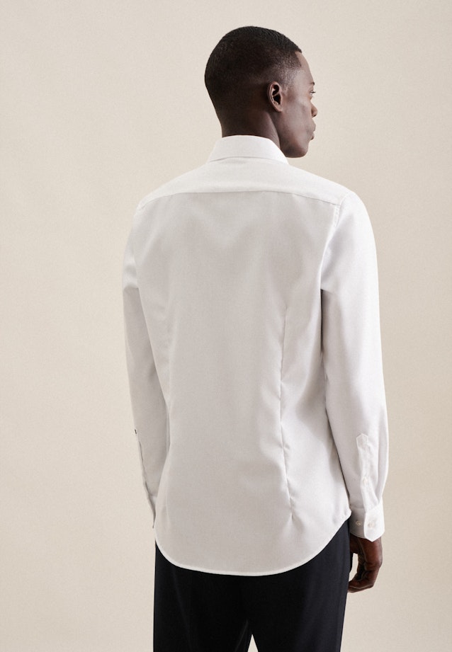 Non-iron Twill Business shirt in Slim with Kent-Collar in White |  Seidensticker Onlineshop