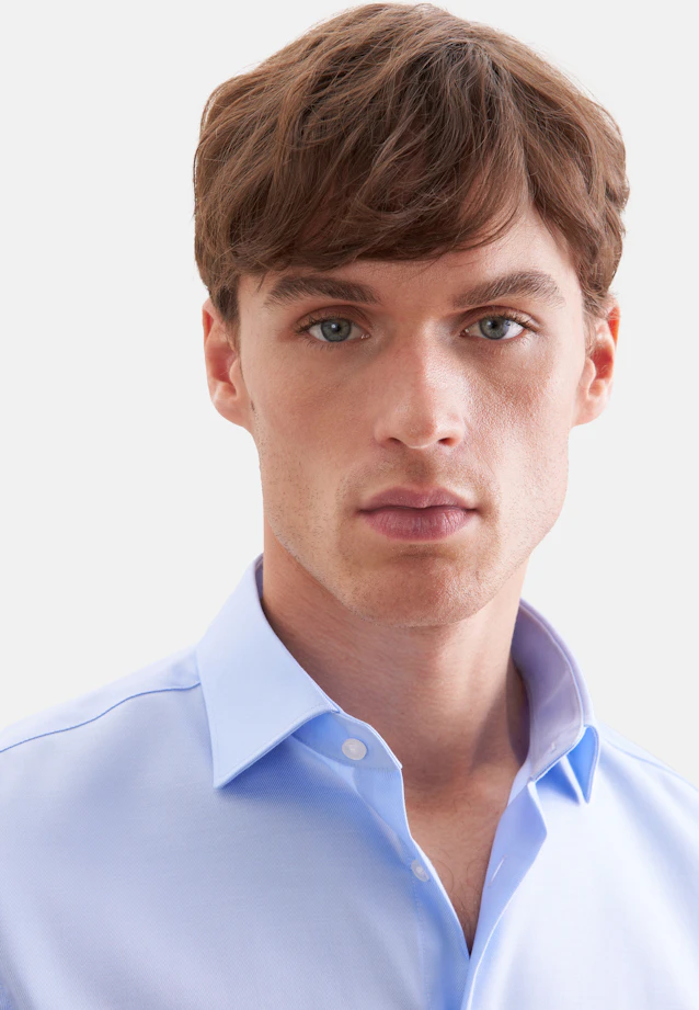Slim Business Hemd Uni in Mittelblau |  Seidensticker Onlineshop